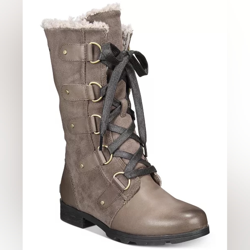 Sorel Emelie Lace Up Waterproof Women's Boots Brown Size 8.5 BRAND NEW
